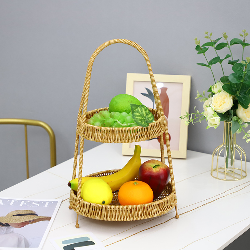 Dim Sum Basket - İki Katmanlı El Dokuması Bambu Sepet