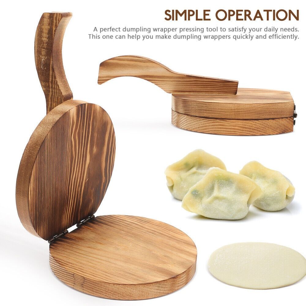 Dumpling Press Set - Ahşap hamur baskı Chapati baskı hamur
