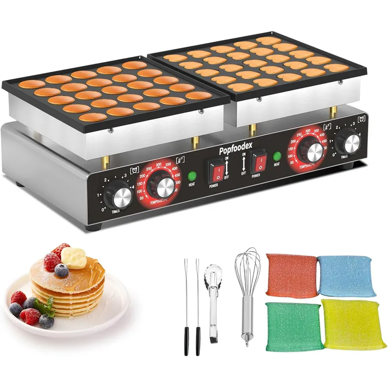 Mini Pancake Griddle - 110V Mini Krep Makinesi, 50 Adetlik,